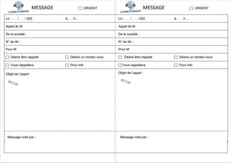 Noter et transmettre un message téléphonique efficacement – Le Sourire